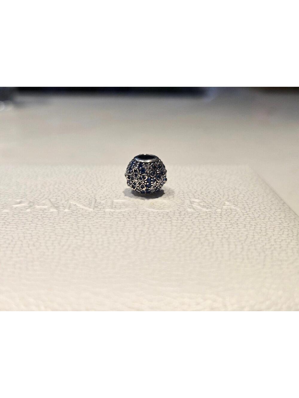Pandora charm blue cubic zirconia charm bead